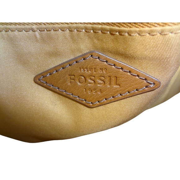 Fossil Felicity Tote Bag Wallet Set Signature Logo Taupe and Tan w Leather Trim - Picture 4 of 16